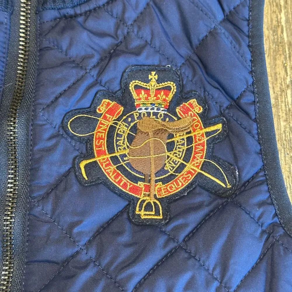 Polo Ralph Lauren Quilted Puffer Vest Blue Navy Youth Size 8/10